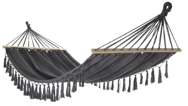 Гамак бавовняний UP! (Underprice) з бахромою 100x200 см сірий