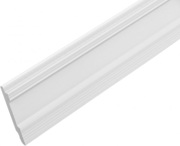 Плинтус дюрополимер King Floor JC915-W1 белый 2000х120х15,5 мм 