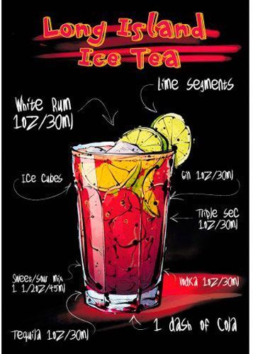 Постер Лонг-Айленд черный 27 см