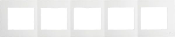 Рамка п'ятимісна Mono Monte горизонтальна білий 105-010000-164