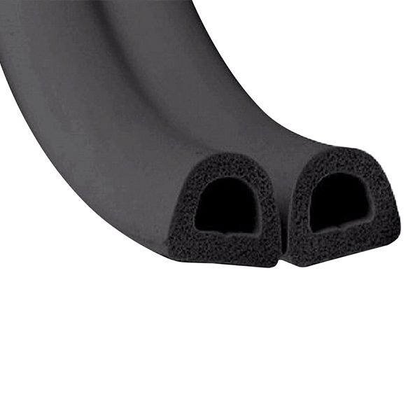 Ущільнювач Sanok самоклеючий гумовий 9х7.5 мм чорний