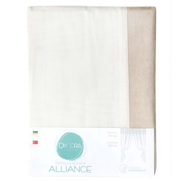Штора Alliance 290х170 см молочно-бежевий Decora textile