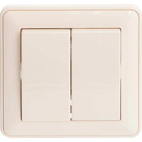 Вимикач подвійний W-59 VS516-252-28 слонова кістка