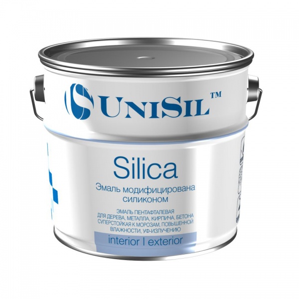 Эмаль UniSil пентафталевая Silica ПФ-115 белый глянец 12кг