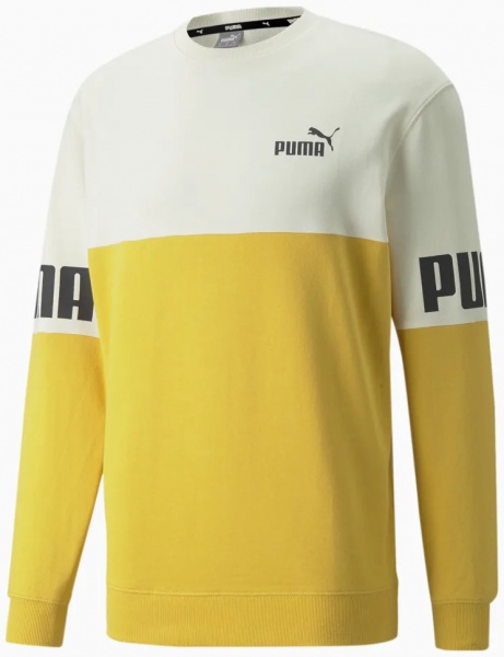 Свитшот Puma POWER COLORBLOCK CREW 84800831 р. S желтый