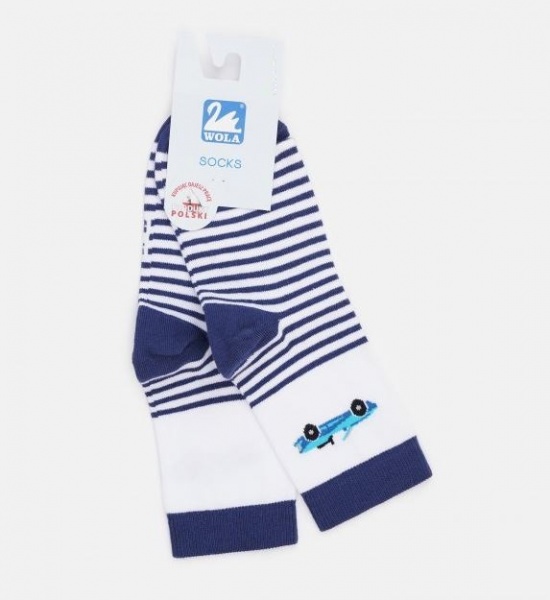 Носки для мальчиков Wola W34.P01 399 р. 27-29 белый с синим 
