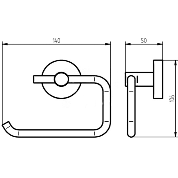 Тримач для туалетного паперу Haceka Kosmos 402314