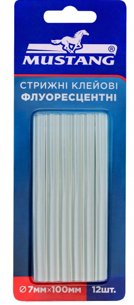 Стержни клеевые Mustang флуоресцентные 7 мм 12 шт.