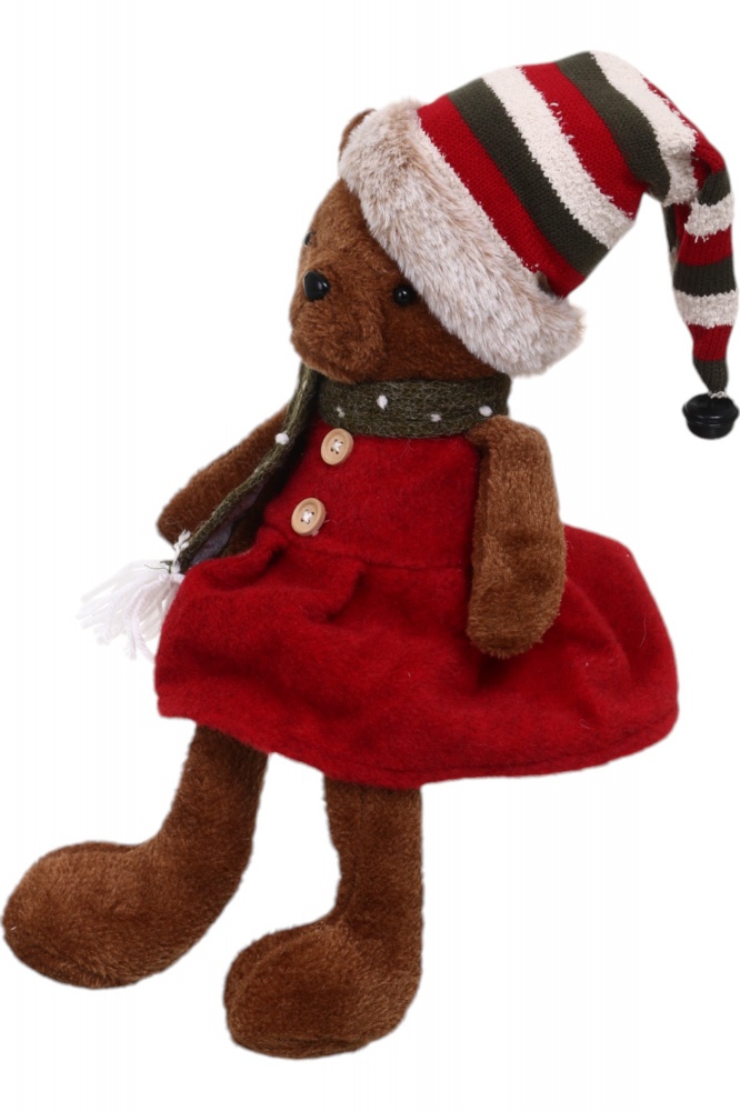 Декорация новогодняя Мишка Тедди что сидит в ассортименте LF2228049AB 50 см