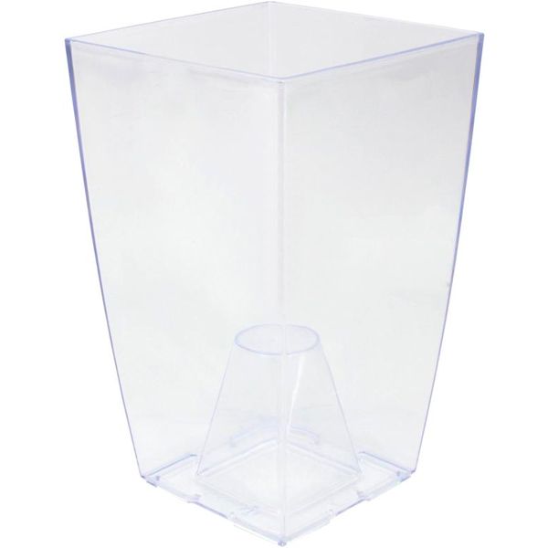 Кашпо пластикове Lamela Фінезія квадратний 3,1л прозорий (377) 