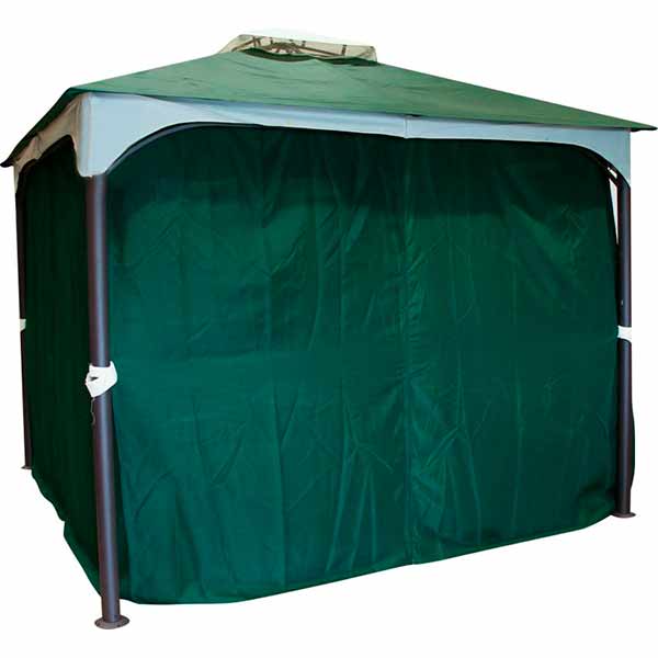 Павильон садовый Indigo с москитной сеткой зеленый с бежевым 3х3 м DU120