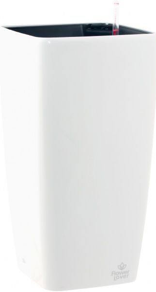 Горшок пластиковый Plastkon Flower Lover Quadrato квадратный 11л белый 