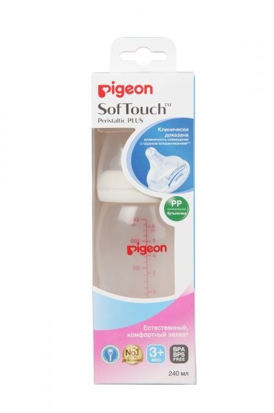 Пляшечка Pigeon SofTouch Peristaltic Plus 240 мл