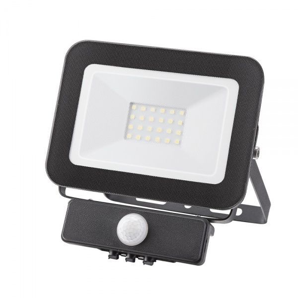 Прожектор з датчиком руху Maxus LED 20 Вт IP65 чорний 1-MFL-01-2050s 