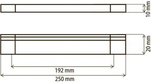 Мебельная ручка D-752 Al/wood 192 мм хром/дерево красное DC 72706