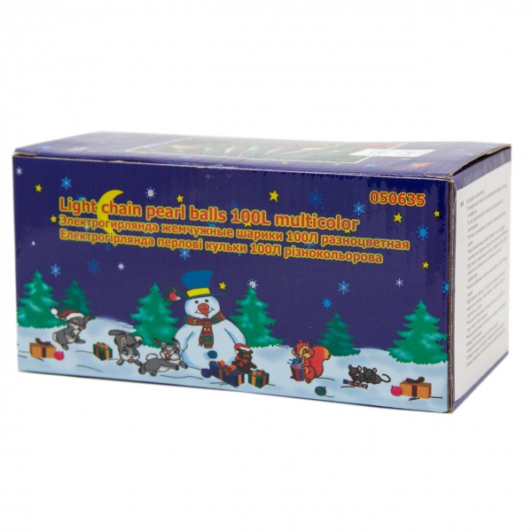 Электрогирлянда линейная Девилон Жемчужные шарики 050635 светодиодная (LED) 100 ламп 