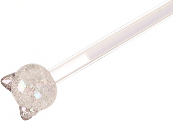 Ручка гелевая Хрустальный котик синяя 