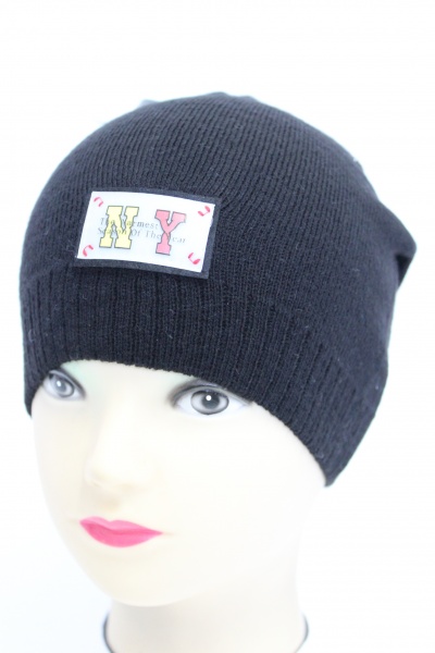 Шапочка дитяча для хлопчиків Kraft+ р.48-50 чорний 2303 