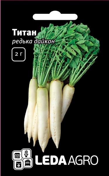 Семена LedaAgro редька Титан дайкон 2г (4820119796801)