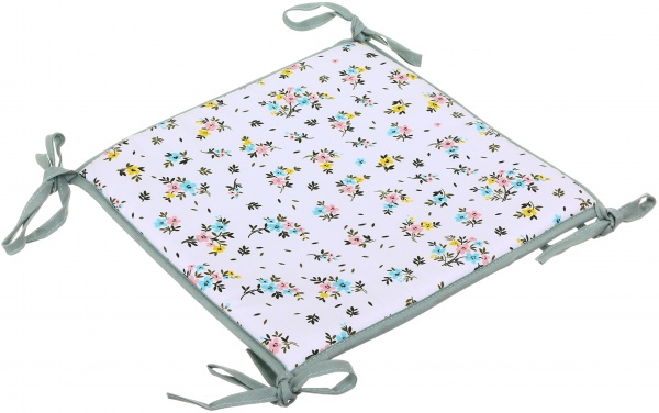 Подушка на табурет Дейзи 32х32х1,5 см ментоловая Luna