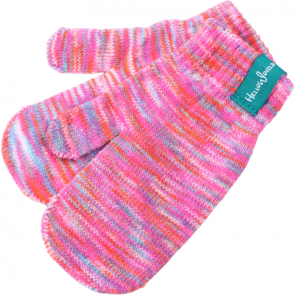 Рукавицы HW для девочек р.10-12 /розовый меланж