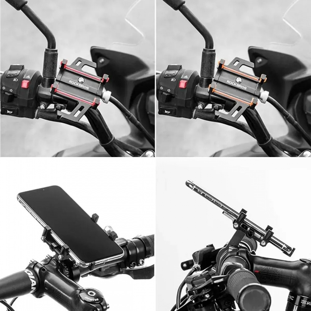 Держатель для телефона ROCKBROS 699-BK Holder-AL черный