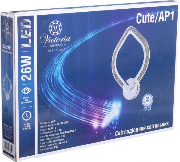 Бра Victoria Lighting LED 1x26 Вт белый Сute/AP1 