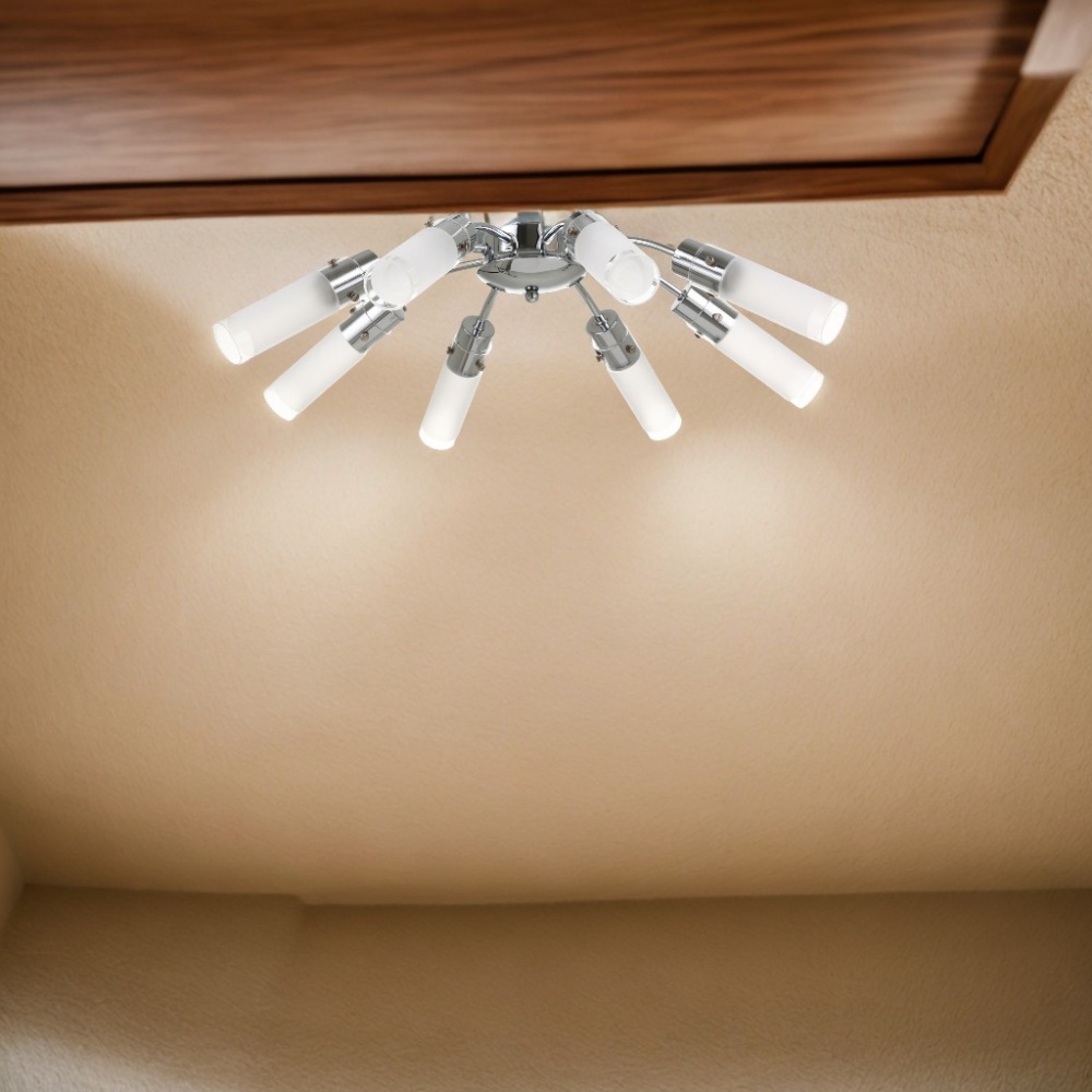 Світильник стельовий Accento lighting Camellia 8x40 Вт E14 хром ALPL-BL19230-8