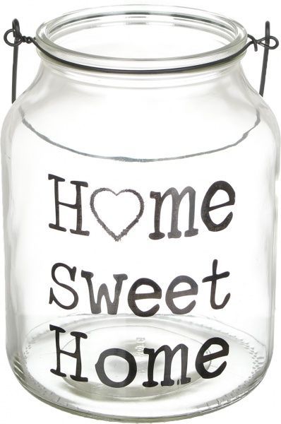 Подсвечник стеклянный Home sweet home