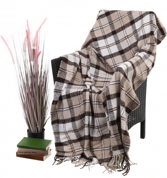 Плед Кельн Crocus 130x180 см бежевий Vladi 