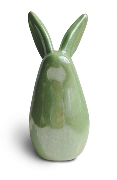 Статуэтка Зайчонок зеленый с сиянием 7,5x7,5x18 см 1706-18 Eterna
