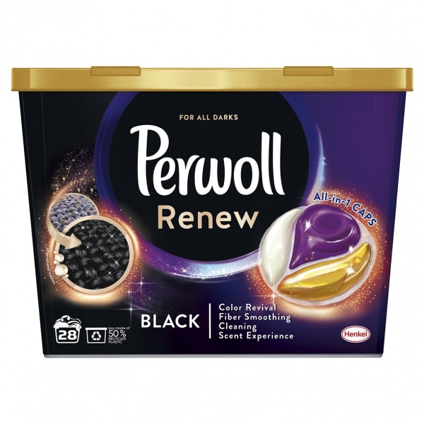 Капсулы для машинной стирки Perwoll Renew Black 28 шт. 
