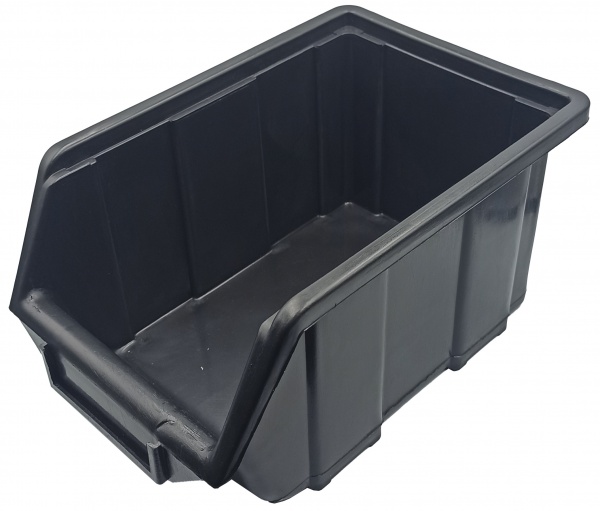 Ємність для зберігання модульна 245х160х125 мм полегшена чорна 