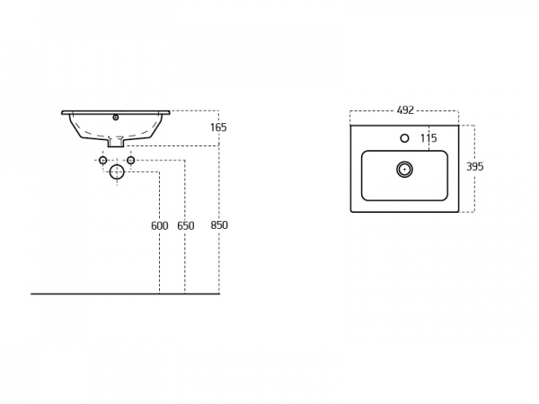 Тумба на ножках ЮВЕНТА Stefania - 50 белая с умывальником 