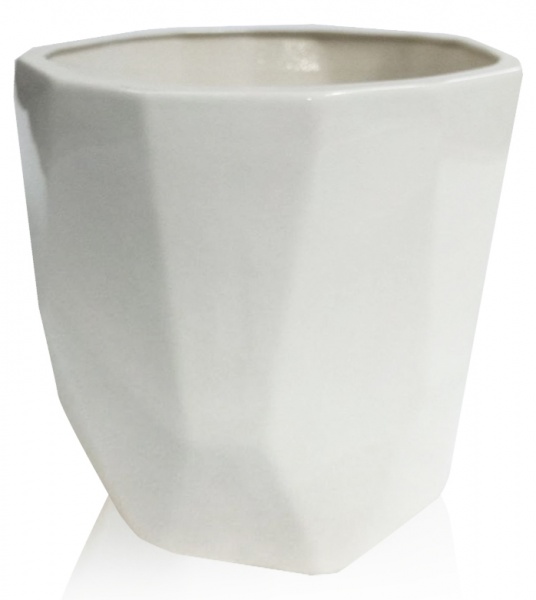 Кашпо керамічне фігурний 1,5 л (205-16 білий) 