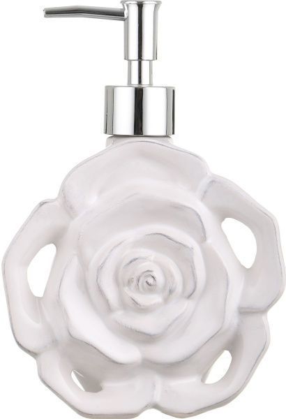 Диспенсер декоративный для жидкости Роза белый