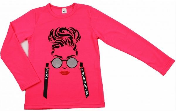 Футболка з довгим рукавом Danaya р.152 яскраво-рожевий ШЯ19-39 