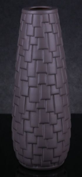 Ваза керамическая коричневая Roof 13х36 см