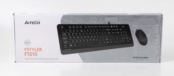Комплект клавіатура та миша A4Tech F1010 (Grey) 