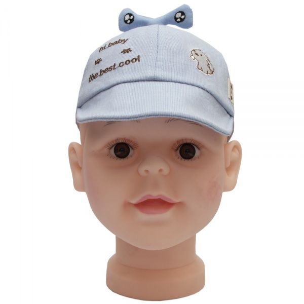 Бейсболка Девилон 517878 р.50 бледно-голубой 