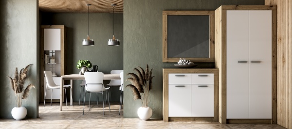 Комод Грейд Марлин 930х900х348 мм дуб артизан/белый альба 