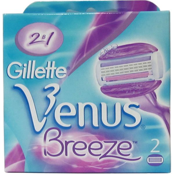 Сменный картридж Gillette Venus ComfortGlide Breeze c гелевой полоской 2 шт.
