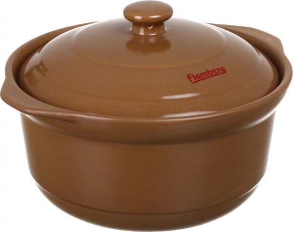 Каструля керамічна 4,4 л коричнева жаростійка Flamberg