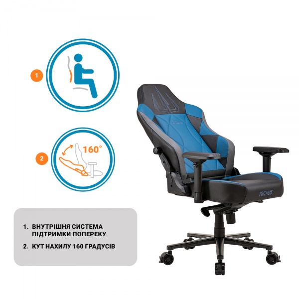 Кресло игровое FRAGON 7X Series Poseidon черно-синий 