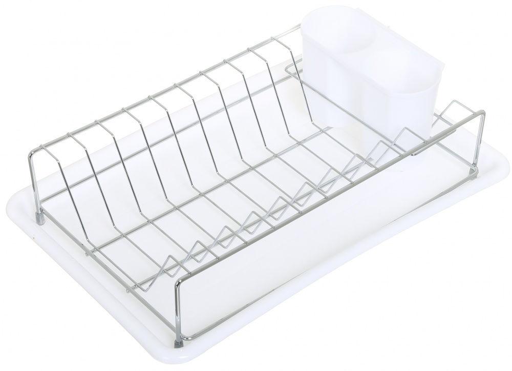 Сушарка для посуду Flamberg 380x250x110 мм настільна однорівнева з піддоном