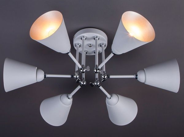 Люстра стельова Strotskis Nigella 6x60 Вт E27 сірий/металік 70052/6 