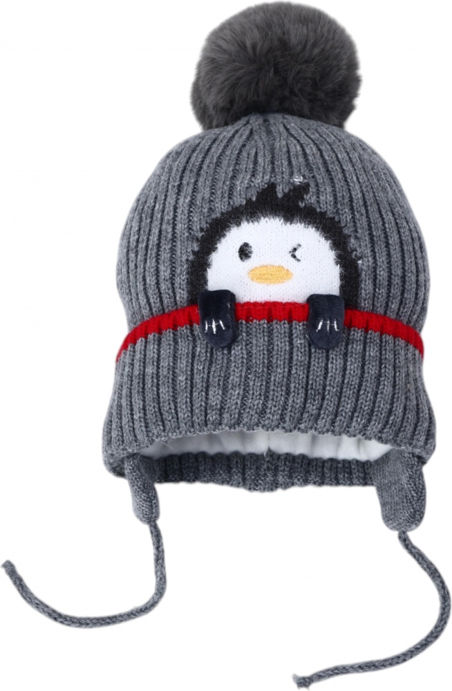 Шапка HW дитяча з мотузочками р.52-54 сірий