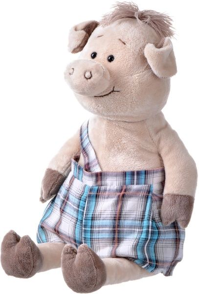 Мягкая игрушка Same Toy Свинка в комбинезоне 45 см THT706