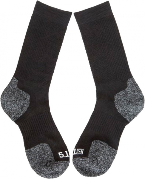 Носки 5.11 Tactical 10033 Slip Stream Crew Sock [019] Black р.S