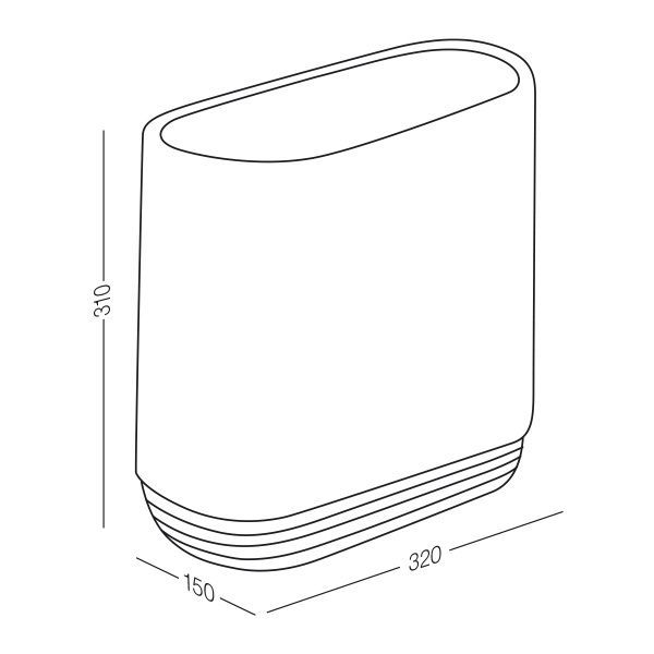Ведро для ванной MVM BP-14 белый с серым